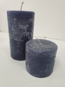 2 x Large Candles | Blue