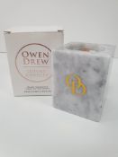 Owen Drew Luxury Carrara Marble Candle | RRP £50.00