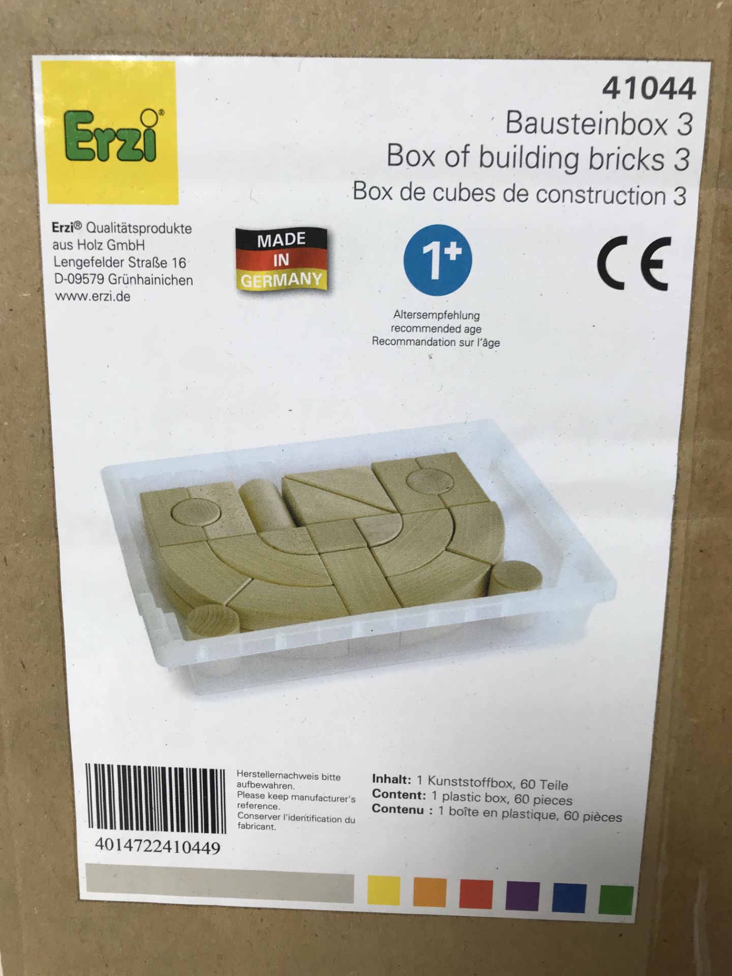 Erzi Box of Wooden Building Bricks