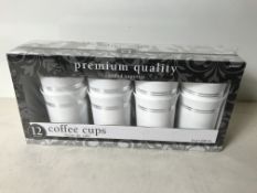 Box of 12 Plastic Coffee Cups