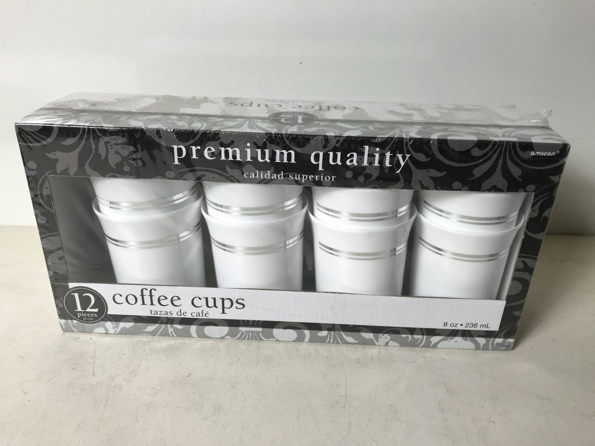 Box of 12 Plastic Coffee Cups