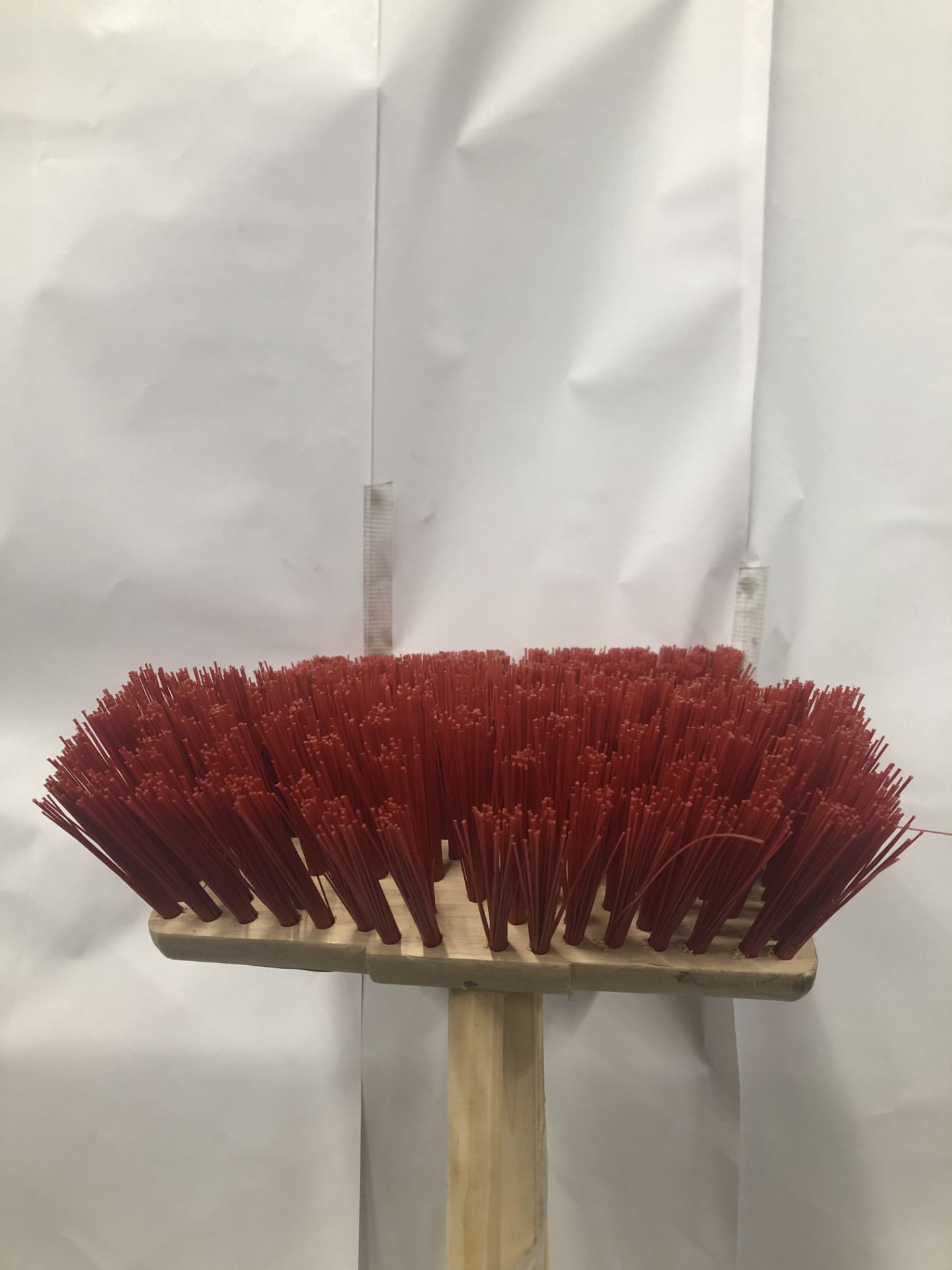 5 x Red 13'' PVC Brooms - Image 3 of 3