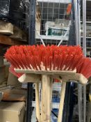 7 x Red 13'' PVC Brooms