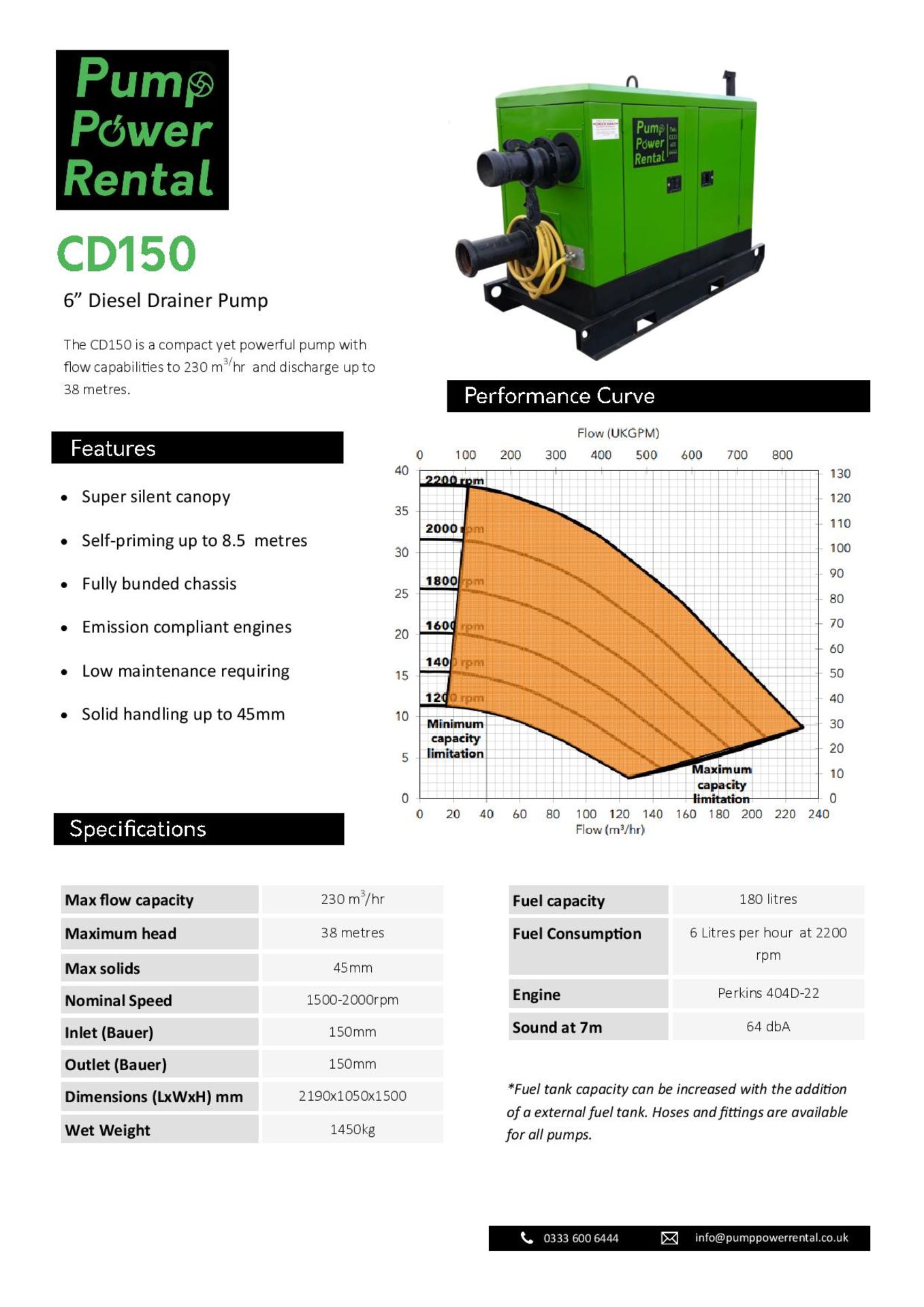 Godwin CD150M 6"" Diesel Drainer Pump | Ref: A158 - Image 13 of 13