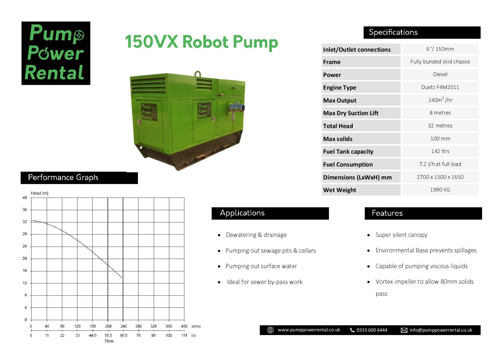 Flygt 150VX 6"" Robot Solids Handling Silenced Diesel Pump | Ref: A077 - Image 15 of 15