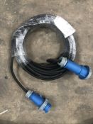 5 x Single Phase 3 Pin Extension Cables w/ Mennekes AM-TOP Plug & Connector