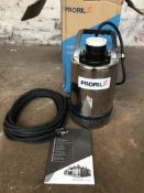 Unused Proril SMART 750 Submersible Drainer Pump | 110v | Ref: RE1169
