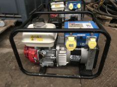 Stephill Petrol Generator 3.4kVa w/ Honda GX Range Engine| YOM: 2019 | Ref: GSA-A274
