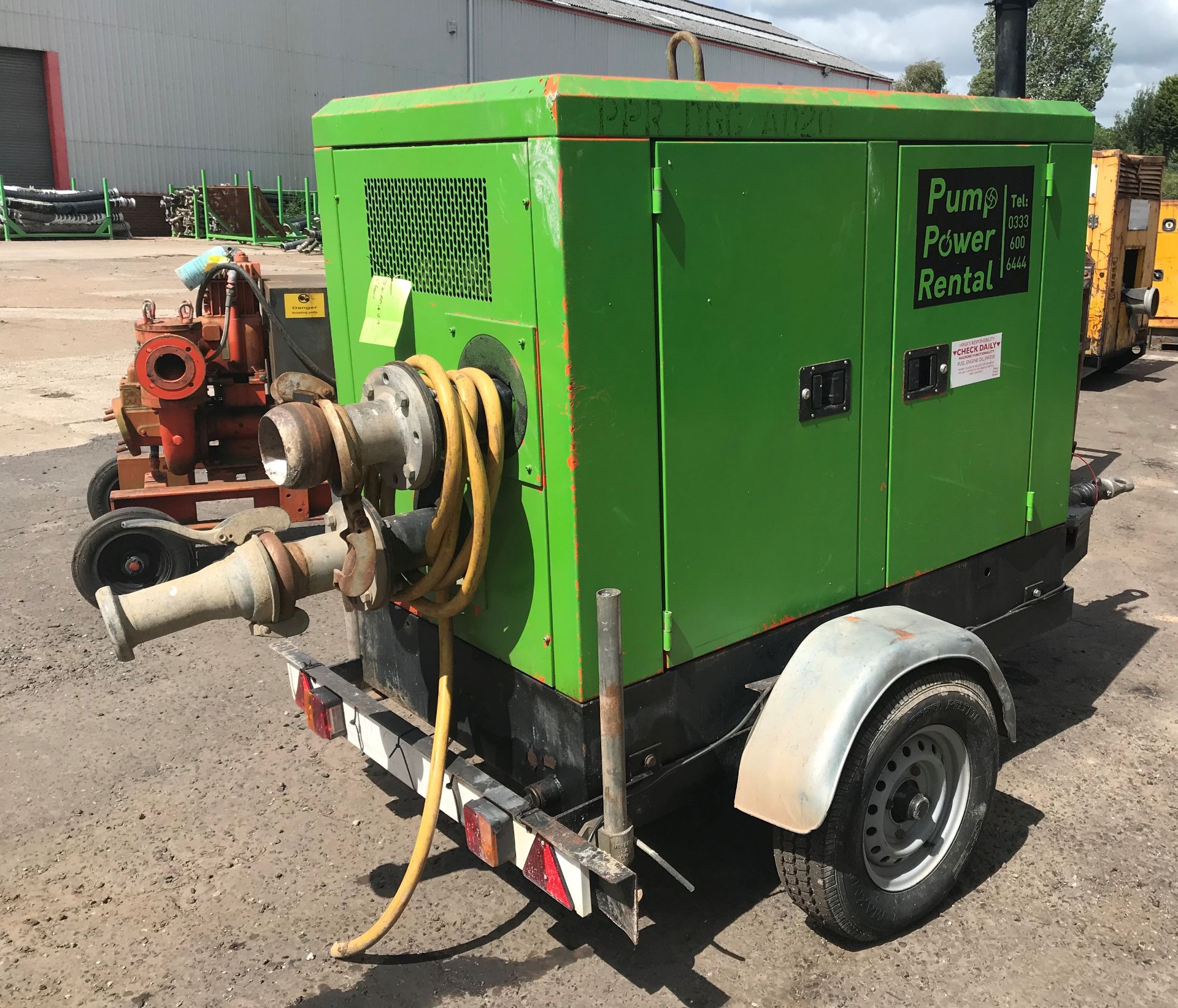 Godwin CD100M 4"" Diesel Drainer Pump w/ Meredith & Eyre Trailer | Ref: A020 - Image 2 of 16