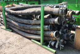 40 x 150mm Flexi Hoses - Approx 2.8m Length w/ Storage Stands