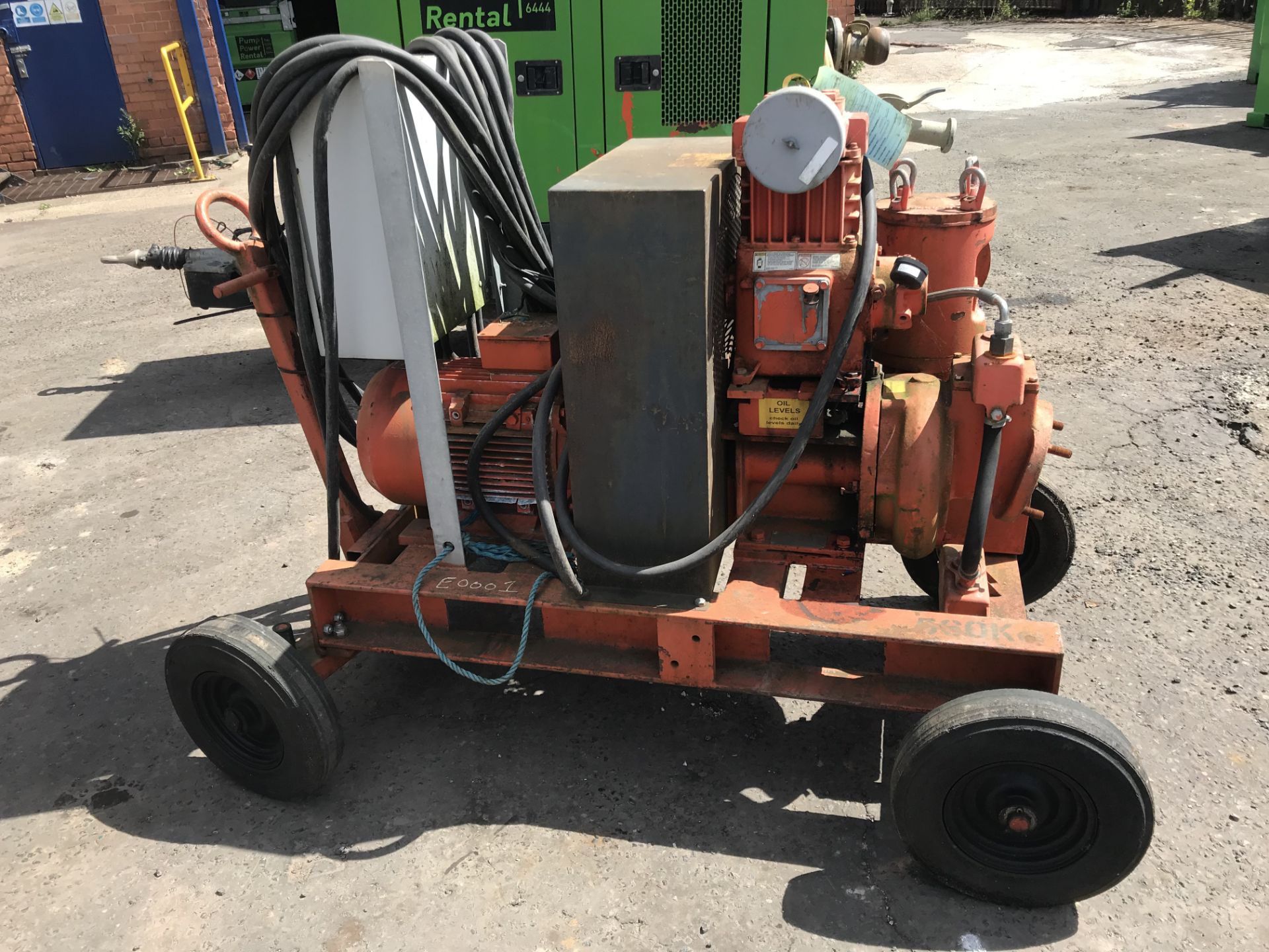 Godwin CD100E 4"" Open Set Pump on Mobile Trolley | Ref: A049 - Image 2 of 5