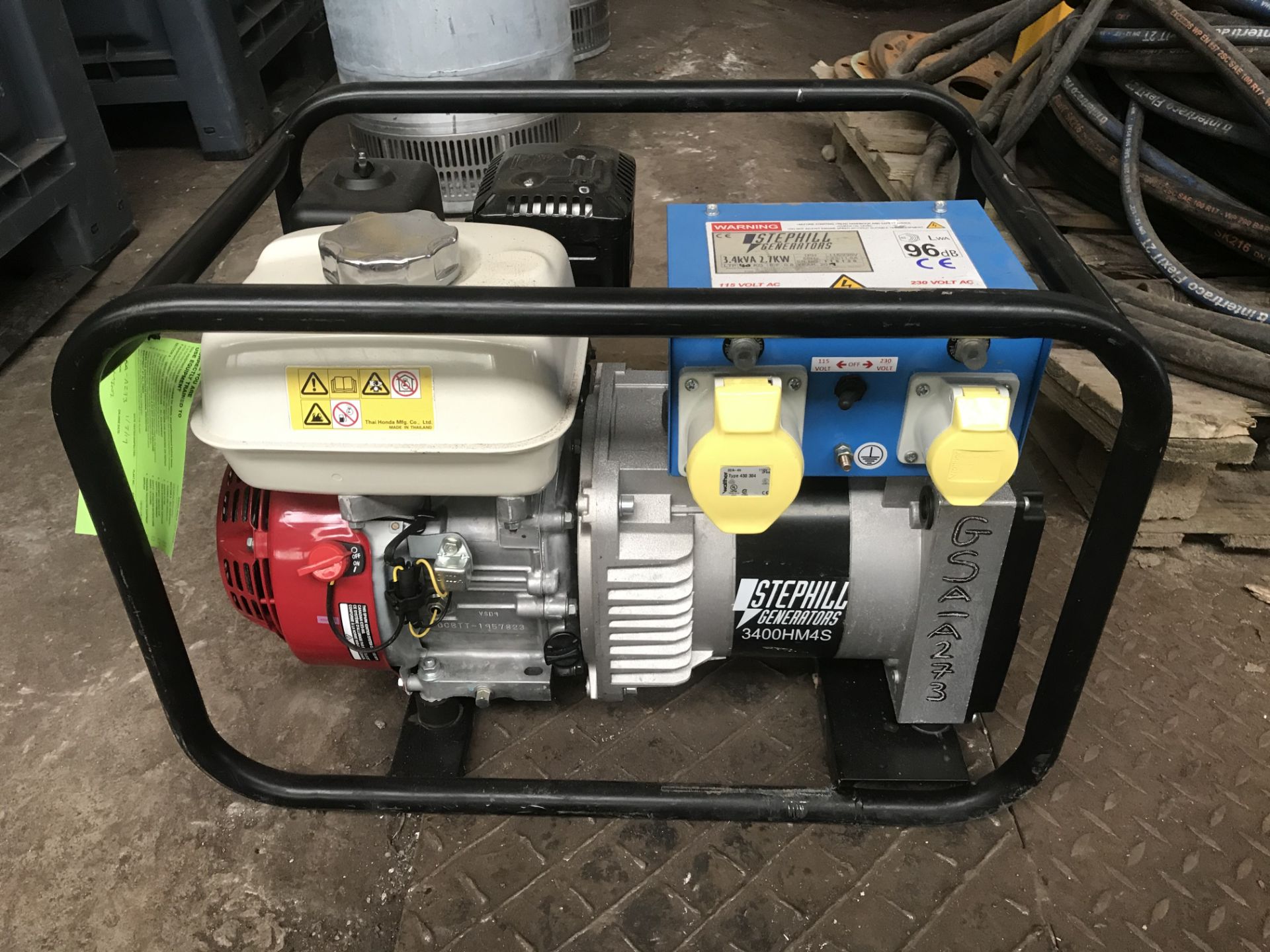 Stephill Petrol Generator 3.4kVa w/ Honda GX Range Engine| YOM: 2019 | Ref: GSA-A273