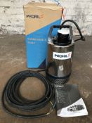 Unused Proril SMART 750 Submersible Drainer Pump | 110v | Ref: RE1163