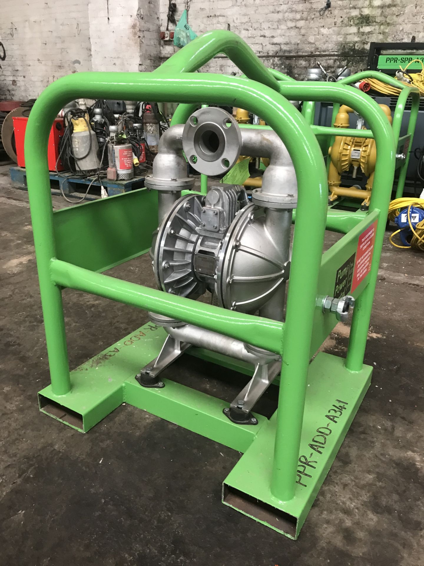 Versa-Matic 2"" Air Operated Stainless Steel Diaphragm Pump w/ Frame | YOM: 2018 | Ref: A341 - Image 3 of 8