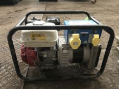 Stephill Petrol Generator 3.4kVa w/ Honda GX Range Engine| YOM: 2019 | Ref: GSA-A275