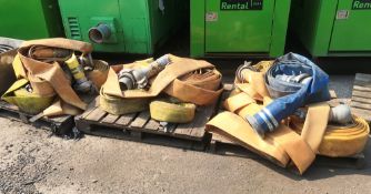 Quantity of Heavy Duty Lay Flat Hoses - Various Sizes - Please See Pictures