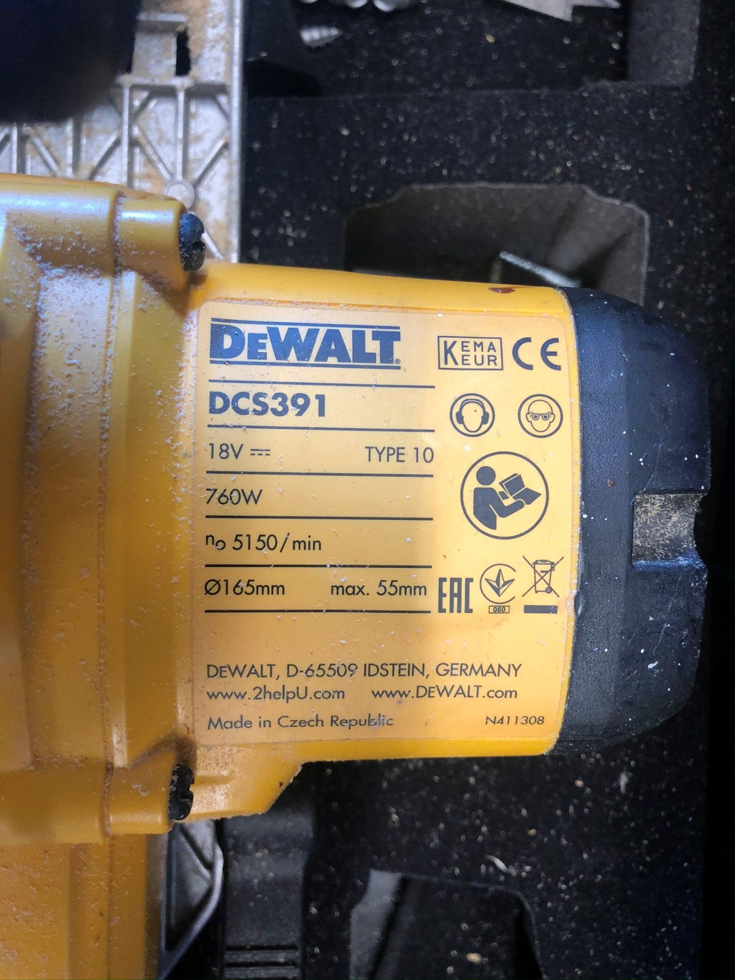 Dewalt DCS391N Circular Saw, Drill & Charger w/ Case - Image 4 of 5