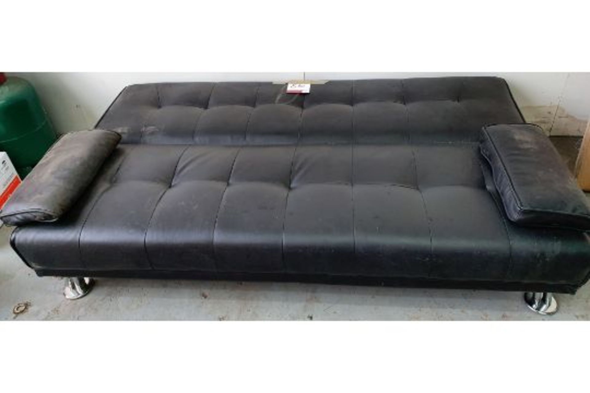 Faux Leather Sofa Bed - Image 2 of 3