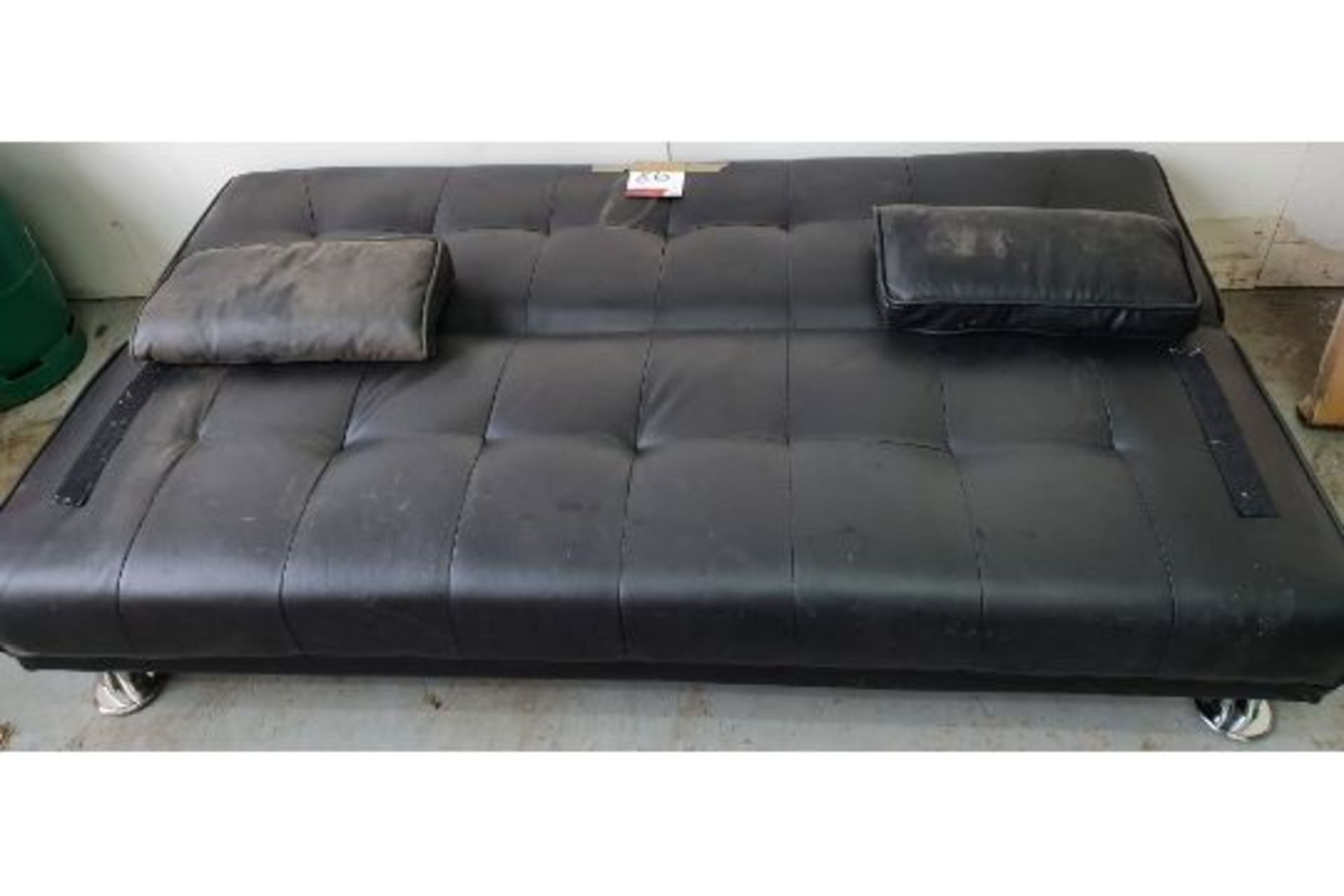 Faux Leather Sofa Bed - Image 3 of 3