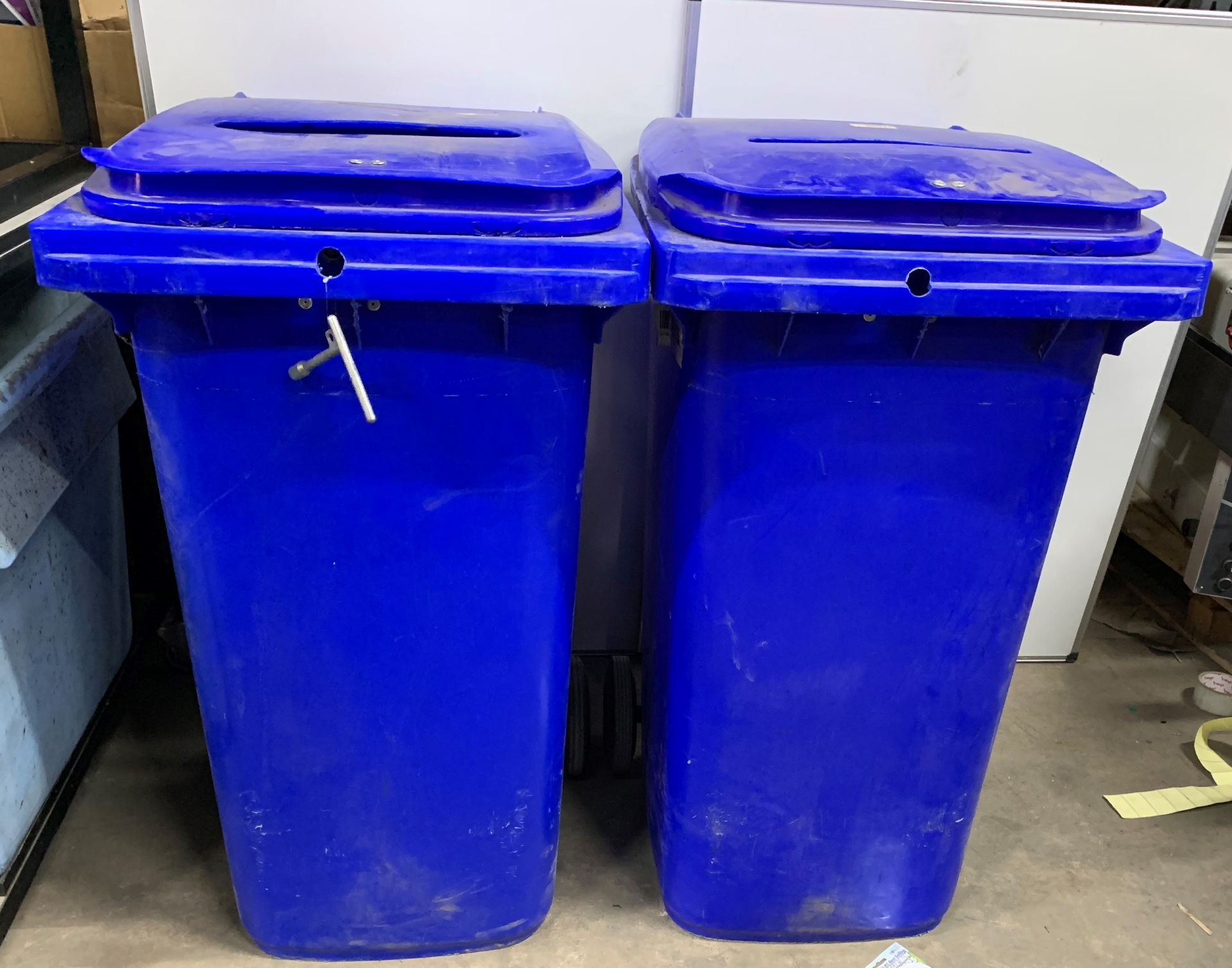 2 x Confidential Paper Waste Wheelie Bins