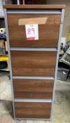 4 Drawer Wooden Filing Cabinet