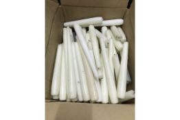 Quantity of Tapered White Candles - USED