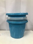 3 x Toy Storage Plastic Bins