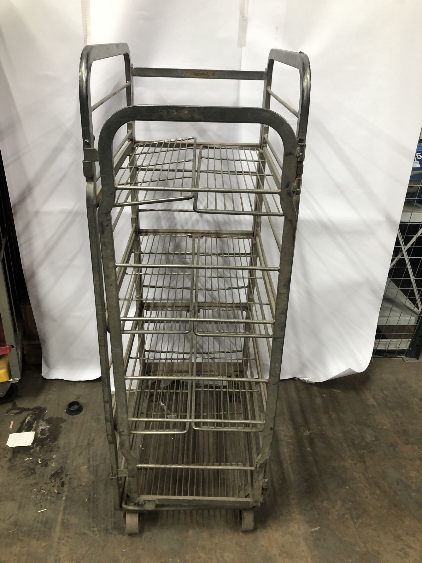 Stainless Steel Bakery Trolley with Folding Shelves - Image 3 of 3