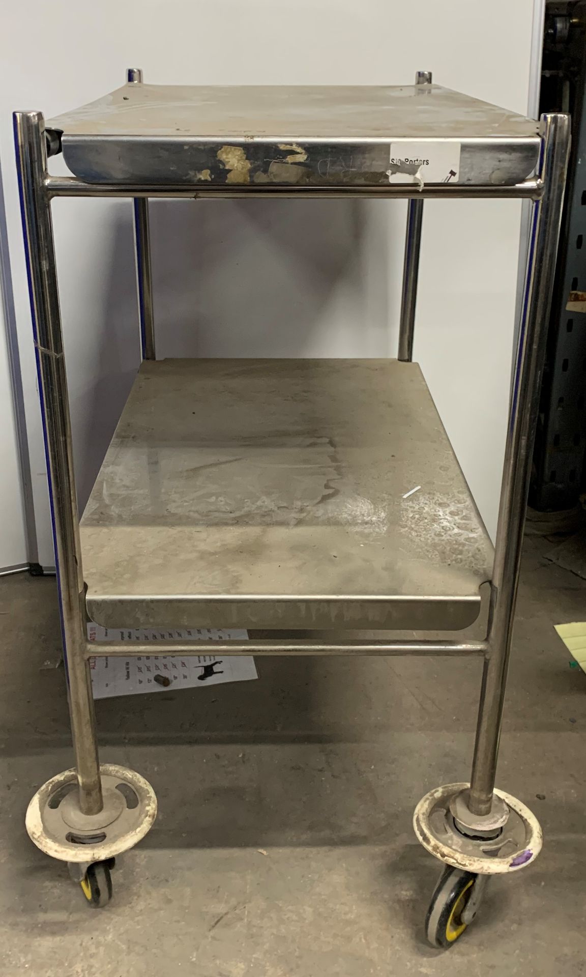 Stainless Steel Mobile Trolly With Under Shelf