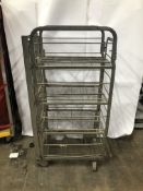 Stainless Steel Bakery Trolley with Folding Shelves