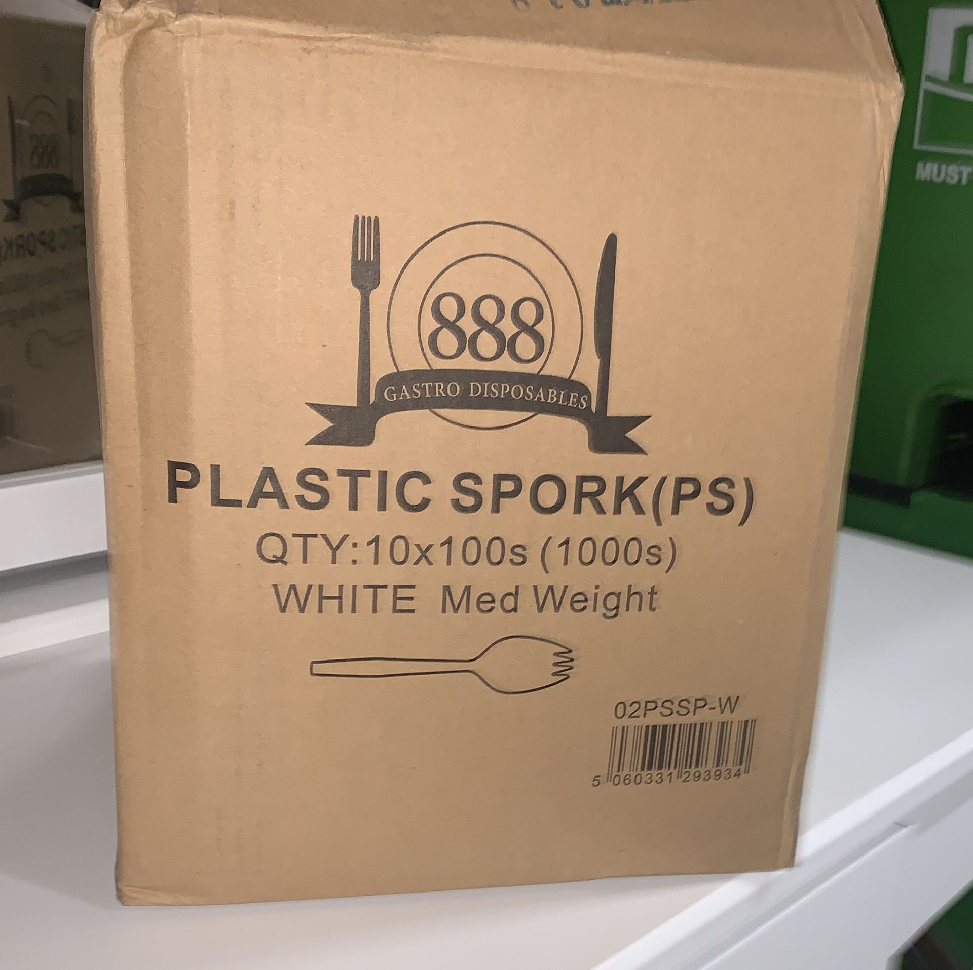 5 x Boxes of 1000 Plastic Sporks by 888 Gastro Disposables - Image 2 of 5