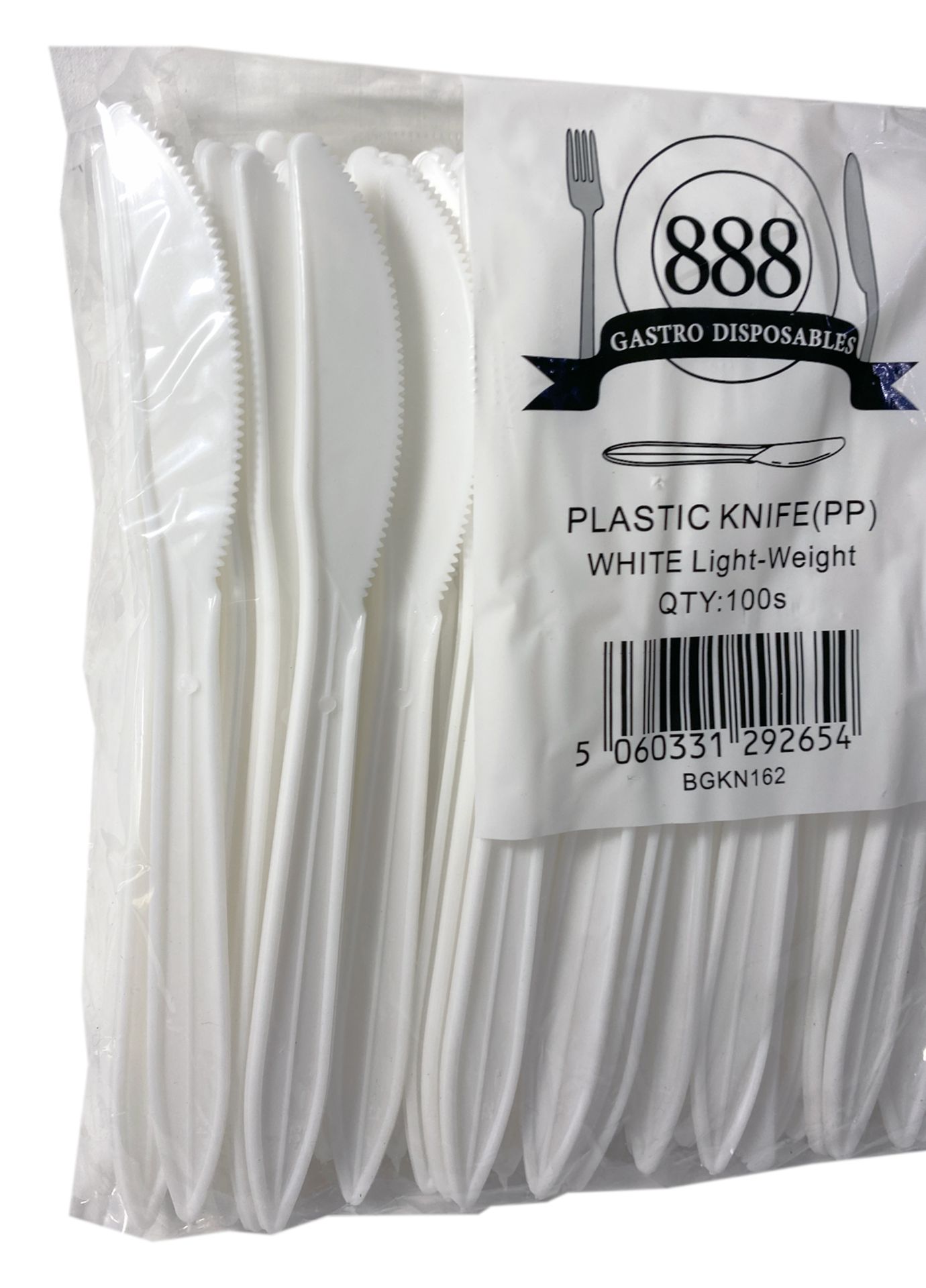 5 x Boxes of 1000 Plastic Knives by 888 Gastro Disposables - Image 2 of 3