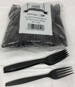 10 x Boxes of 1000 Plastic Forks by 888 Gastro Disposables