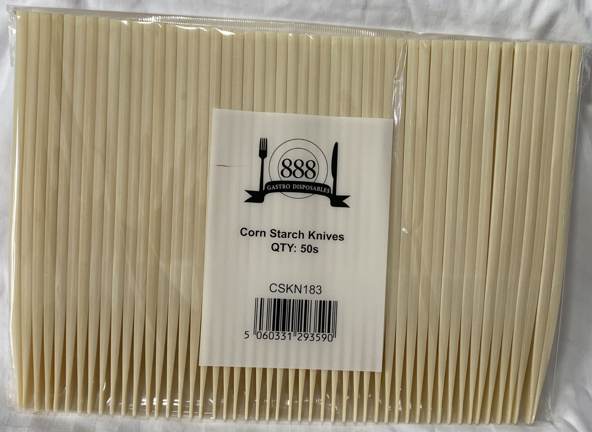 10 x Boxes of 1000 Corn Starch Knives by 888 Gastro Disposables - Image 2 of 3