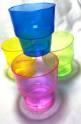 1 x Box of 800 Rainbow Hard Plastic Cups by Plasware