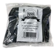 1 x Box of 1000 Plastic Spoons by 888 Gastro Disposables