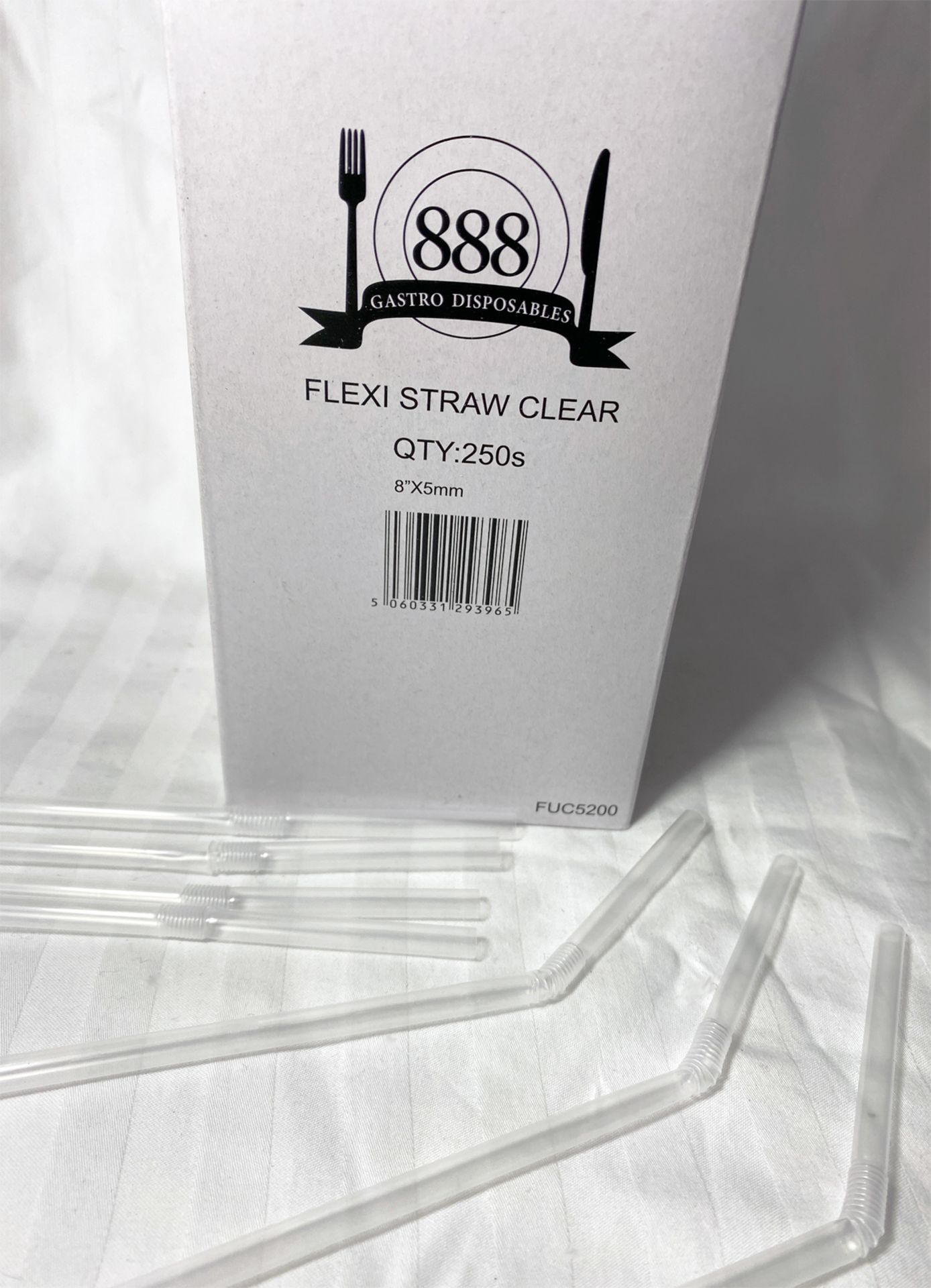 5 x Boxes of Clear Flexi Straws by 888 Gastro Disposables - Image 2 of 3