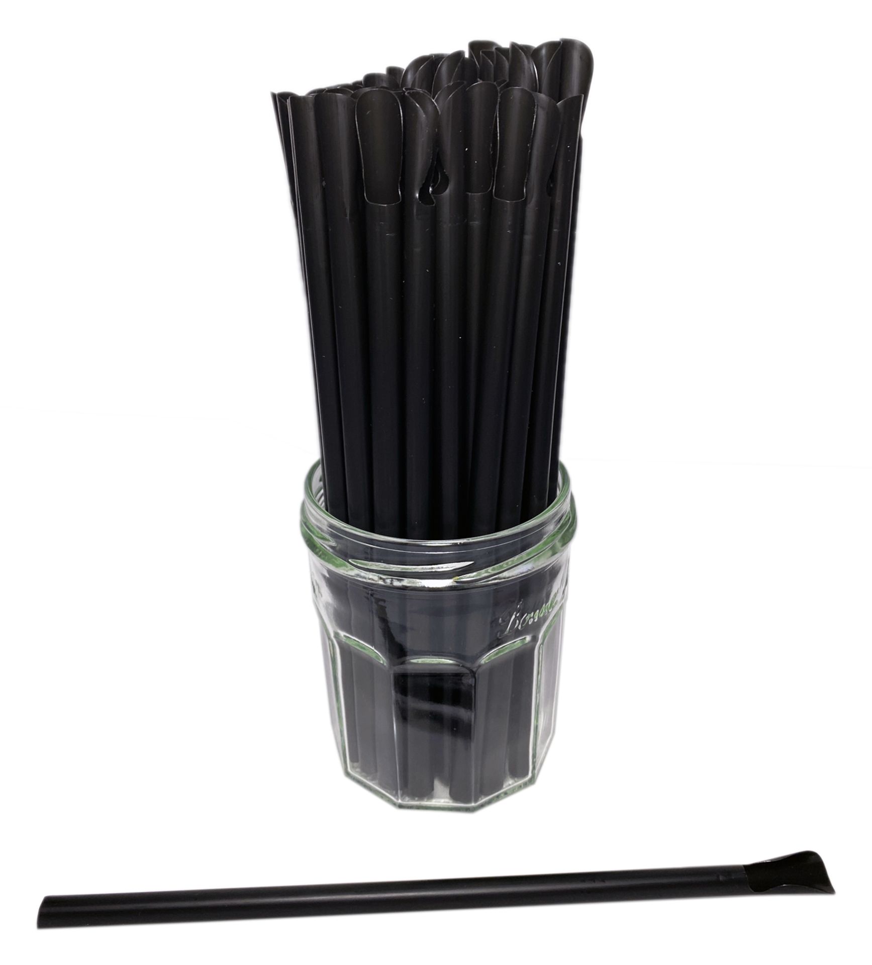 5 x Boxes of Black Spoon Straws by 888 Gastro Disposables - Image 3 of 3