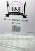 5 x Boxes of Clear Spoon Straws by 888 Gastro Disposables