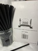 5 x Boxes of Biodegradable Jumbo Straws by 888 Gastro Disposables