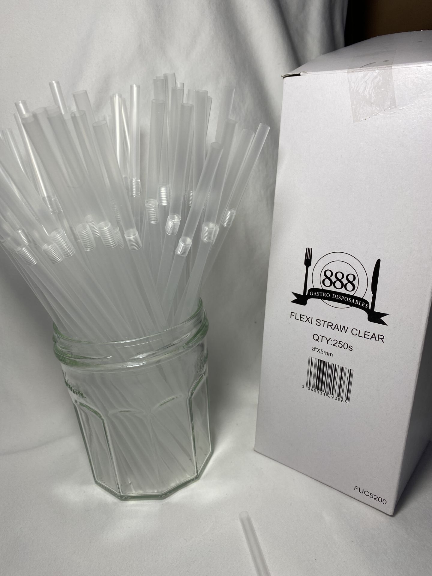 5 x Boxes of Clear Flexi Straws by 888 Gastro Disposables - Image 3 of 3