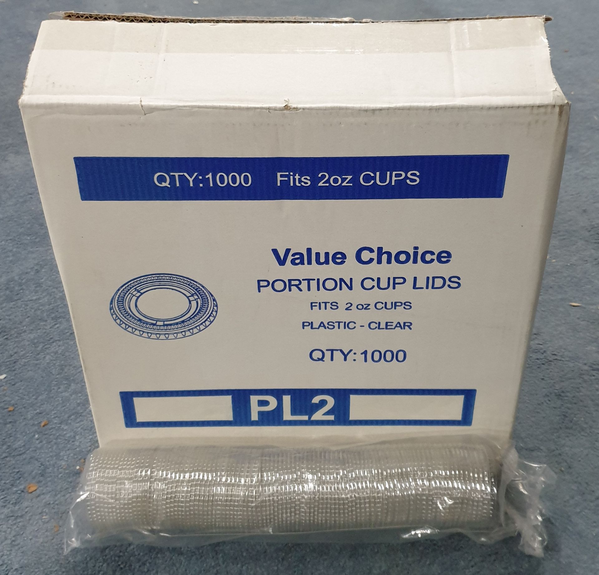 1 x Box of Portion Cup Lids by Value Choice