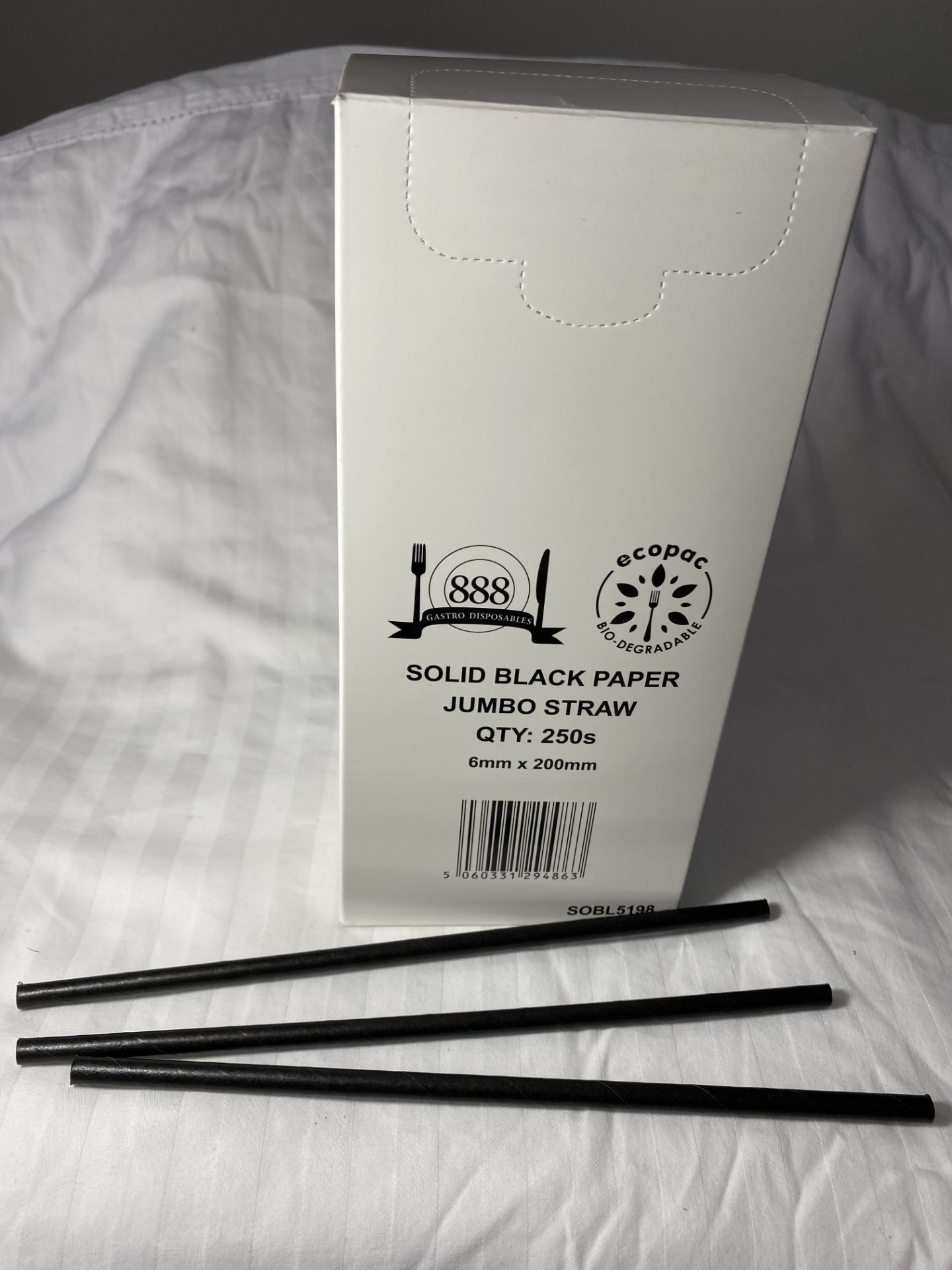 1 x Box of Biodegradable Jumbo Straws by 888 Gastro Disposables - Image 4 of 4