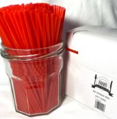 5 x Boxes of Red Sip Straws by 888 Gastro Disposables