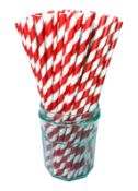 10 x Boxes of Candy Twist Paper Straws by 888 Gastro Disposables