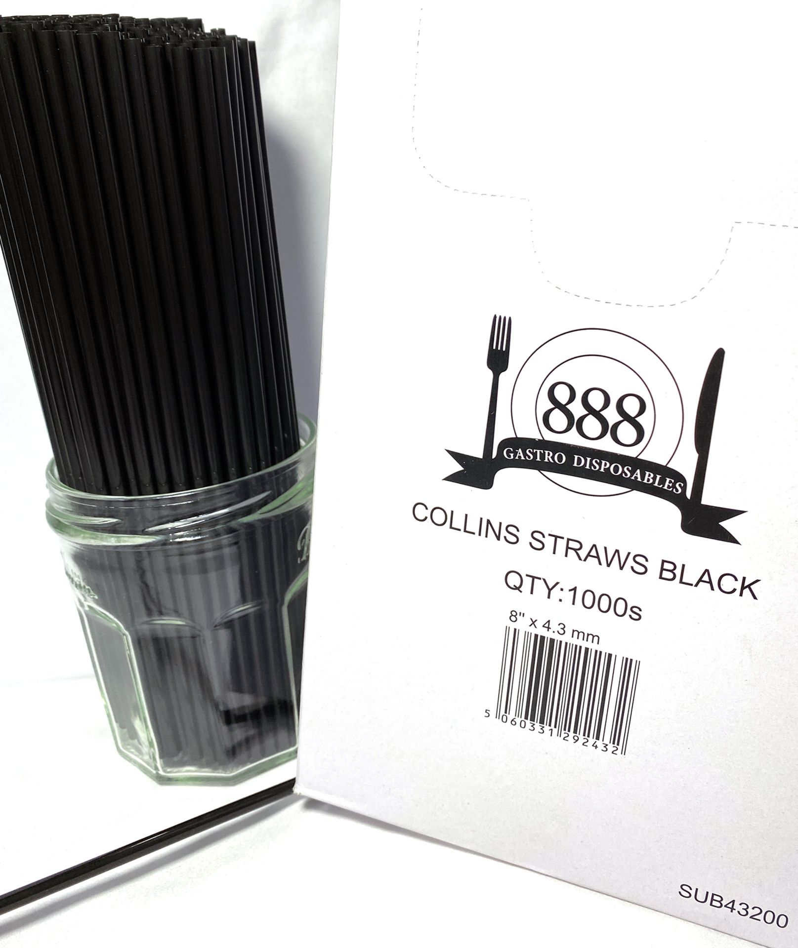 5 x Boxes of Collins Straws by 888 Gastro Disposables