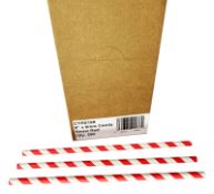 5 x Boxes of Candy Twist Paper Straws by 888 Gastro Disposables