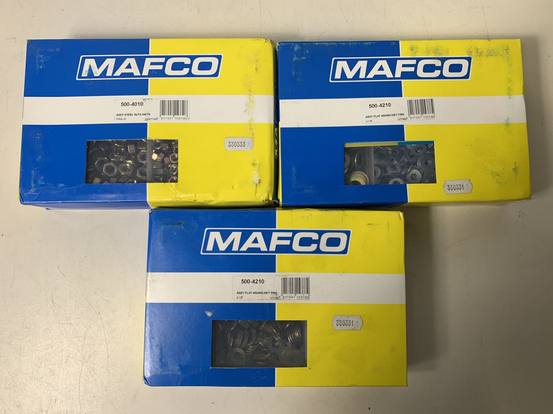 3 x Boxes of Mafco ASST Steel Nuts Metr