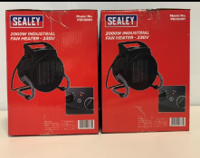 Pair Of Sealey Industrial PTC Fan Heater 230V PEH