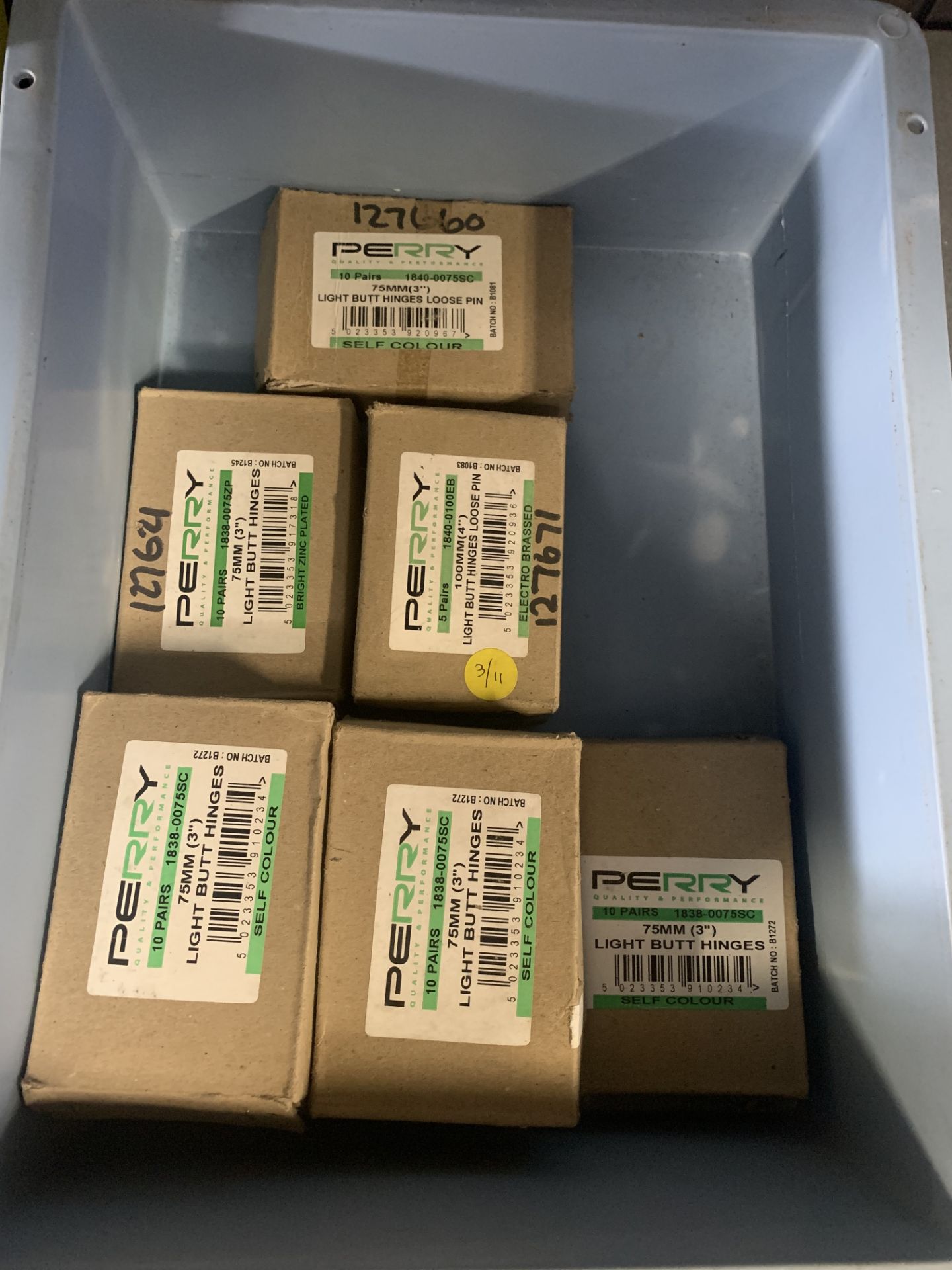 8x Boxes Of Various Perry Hinges